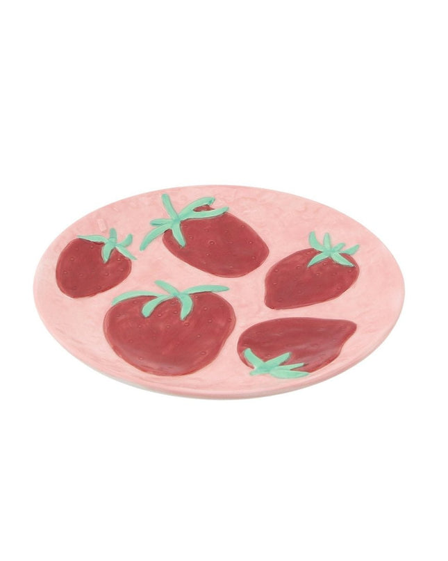 Decoratief bord - Roze/rood