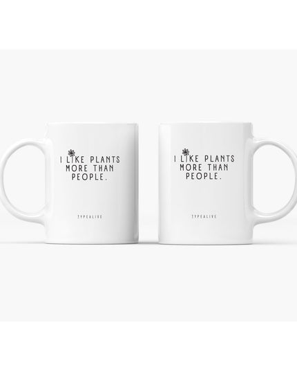 Keramische mok / Ik hou van planten