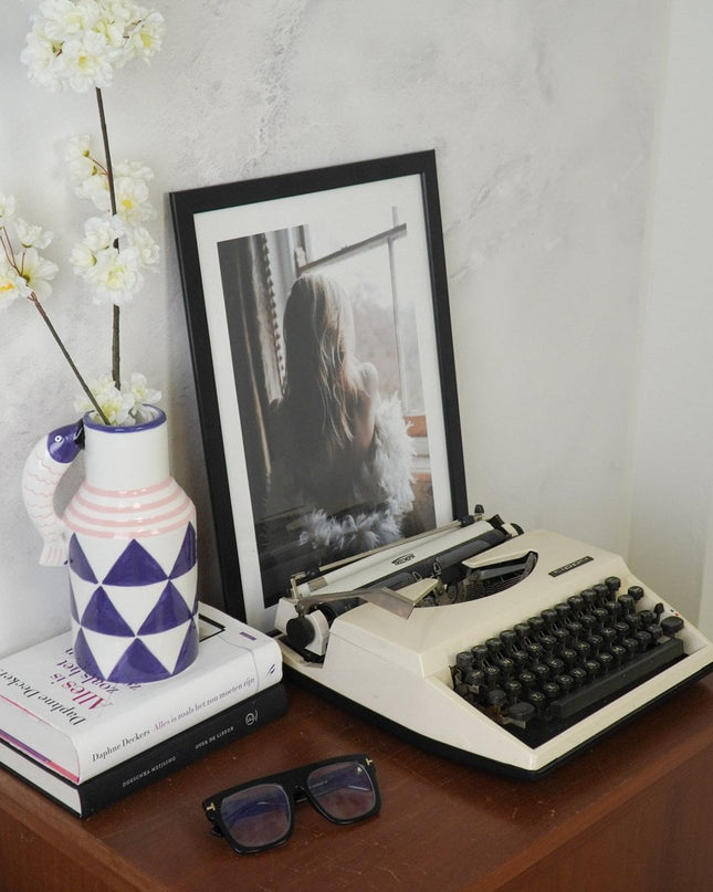 Vaas - Blauw/wit/roze