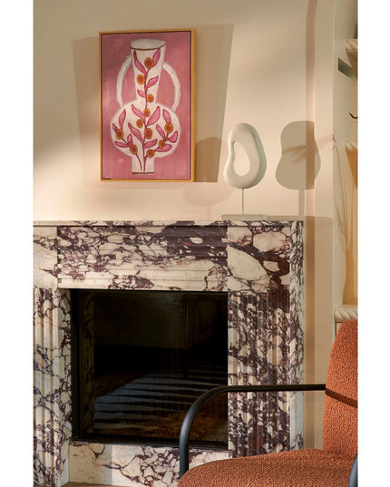 Decoratief beeld - Gebroken wit - Mango hout