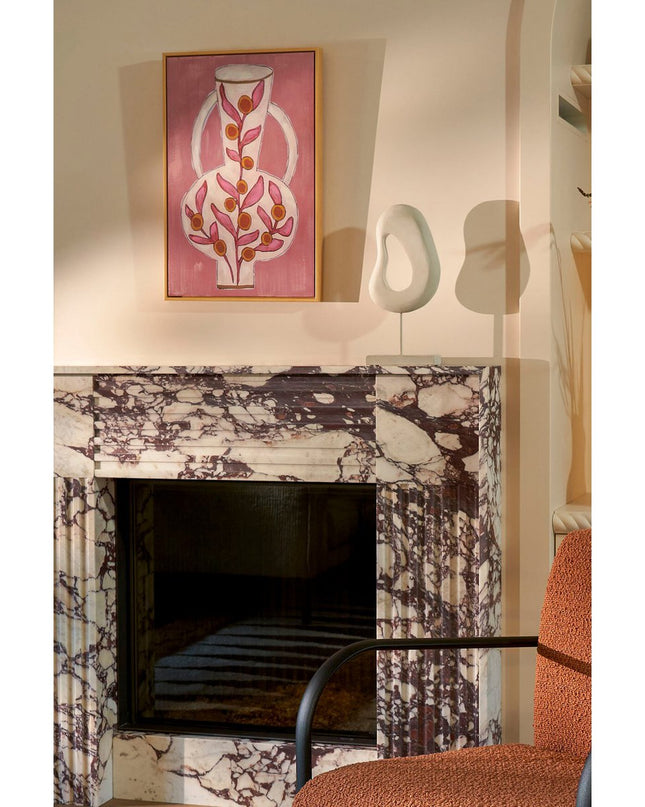 Decoratief beeld - Gebroken wit - Mango hout