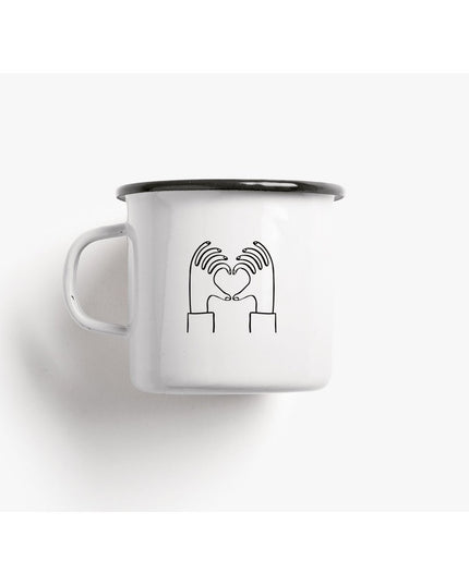 Emaille mok / Love You A Latte