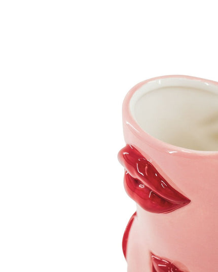 Bloemvaas- Roze/rood