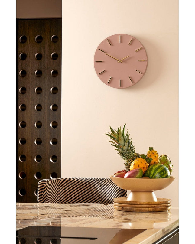 Wandklok - Oudroze - Aluminium