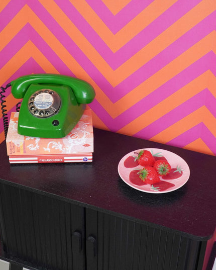 Decoratief bord - Roze/rood