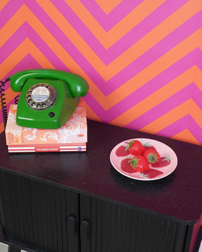 Decoratief bord - Roze/rood