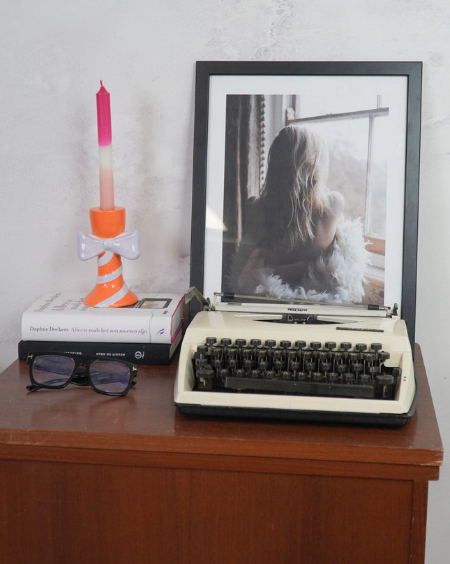 Kandelaar - Oranje/lila