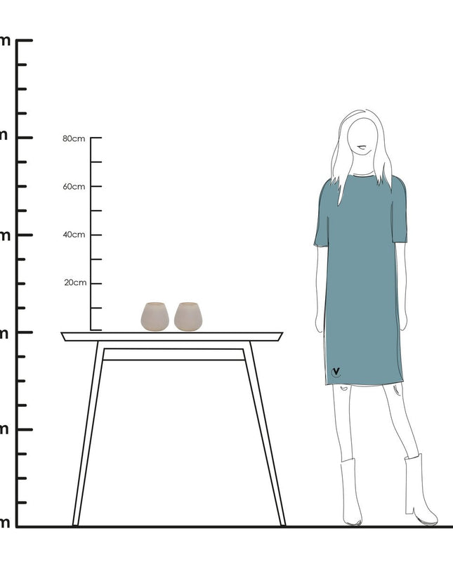 Waxinelichthouder - XS - Ivory - Set van 2