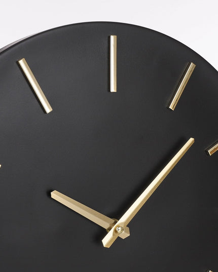 Wandklok - Zwart - Aluminium