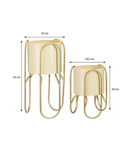 Bloempot - Binnen - Lichtgeel