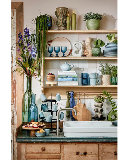 Flesvaas - Gerecycled glas - Groen/grijs