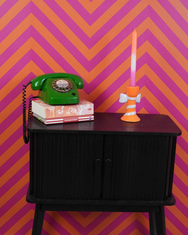 Kandelaar - Oranje/lila