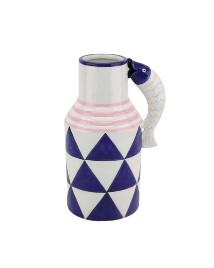 Vaas - Blauw/wit/roze