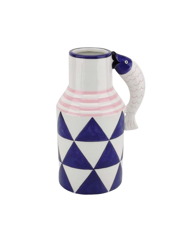 Vaas - Blauw/wit/roze