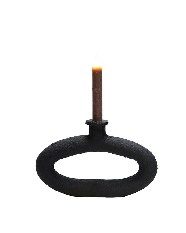 Kaarsenhouder - Rough black