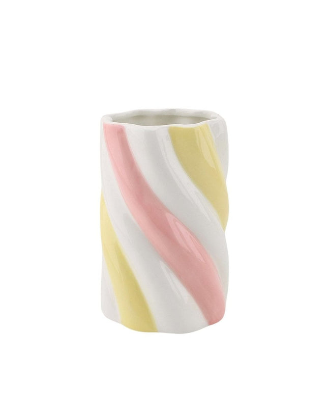 Vaas - Geel/roze/wit