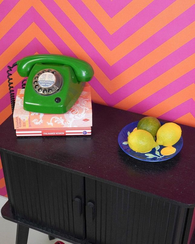 Decoratief bord - Blauw/geel