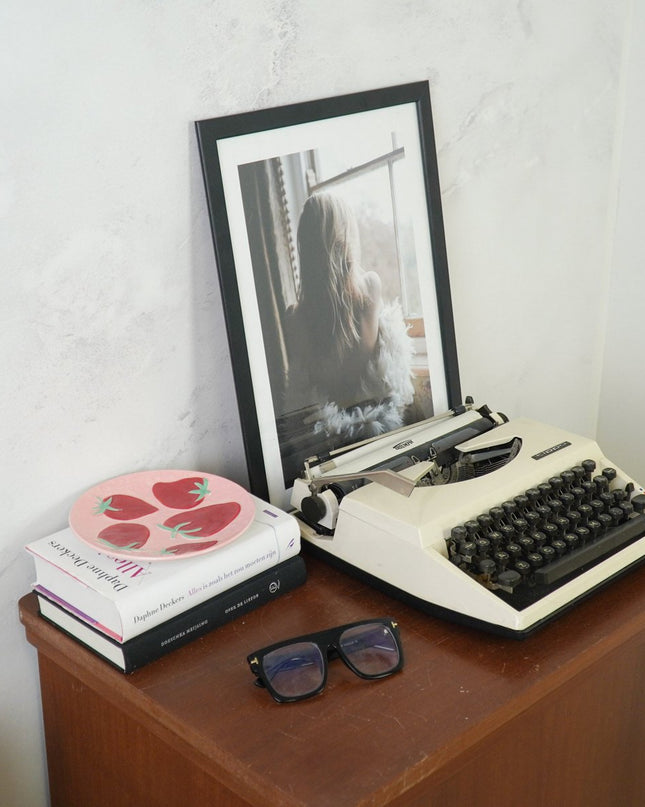 Decoratief bord - Roze/rood