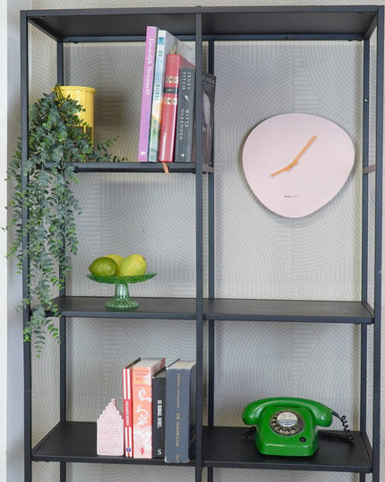 Wandklok - Organisch- Roze/ oranje