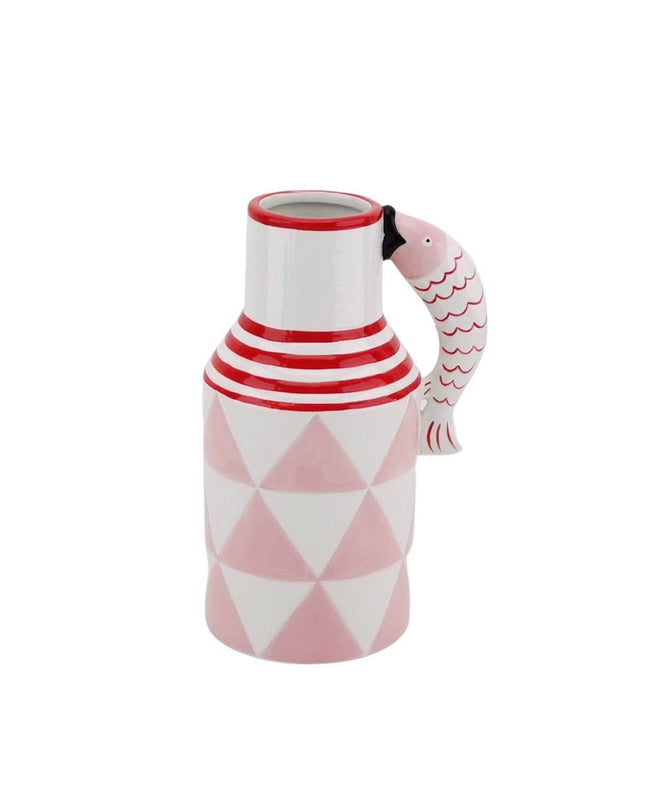 Vaas - Roze/wit/rood