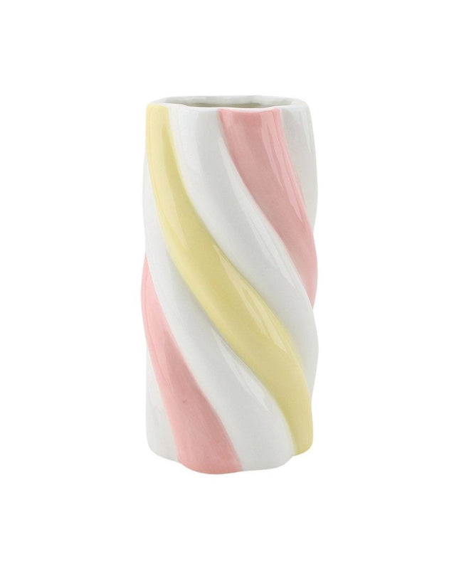 Vaas - Geel/roze/wit