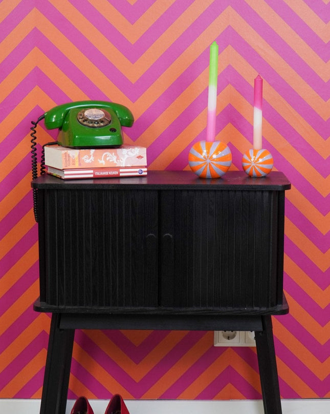 Kandelaar - Oranje/lila