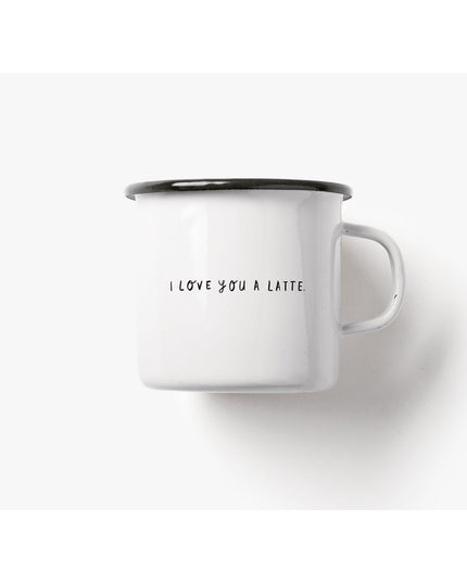 Emaille mok / Love You A Latte