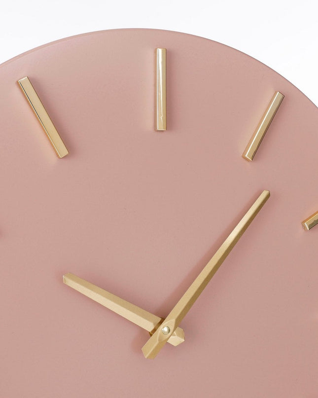 Wandklok - Oudroze - Aluminium