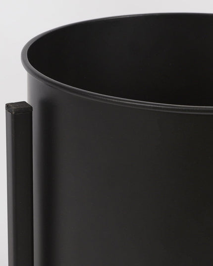 Bloempot op standaard - Set van 3 - Zwart