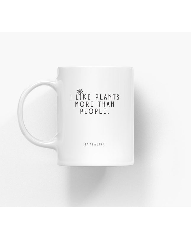 Keramische mok / Ik hou van planten