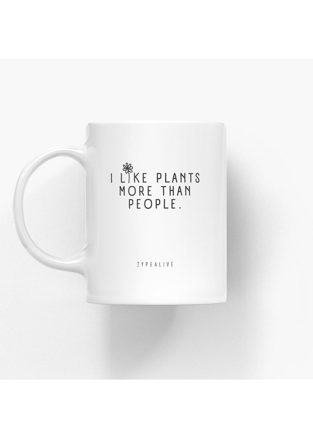 Keramische mok / Ik hou van planten