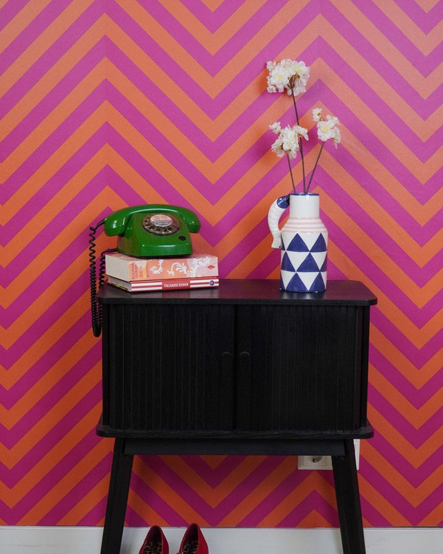 Vaas - Blauw/wit/roze