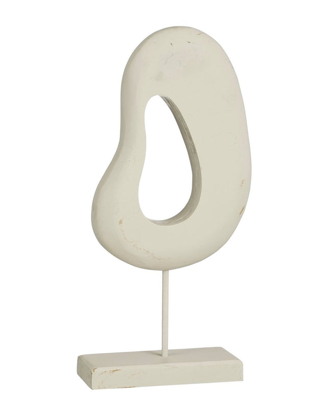 Decoratief beeld - Gebroken wit - Mango hout