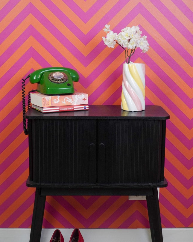 Vaas - Geel/roze/wit