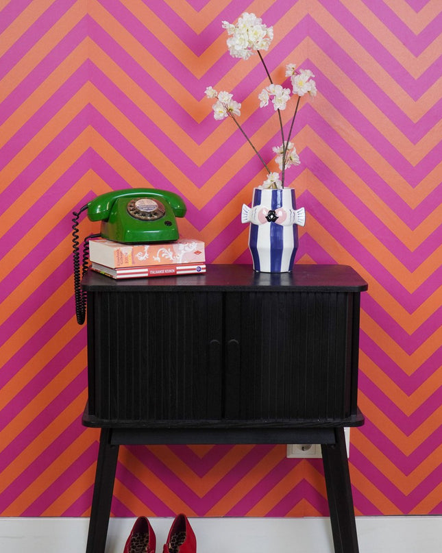 Vaas - Vissen - Blauw/wit/roze