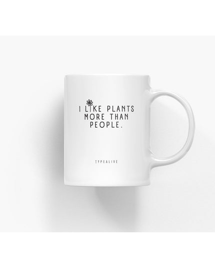 Keramische mok / Ik hou van planten