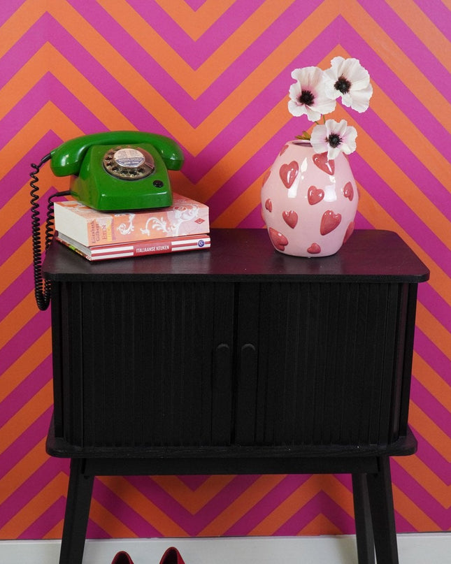 Vaas - Hartjes - Pink/rood