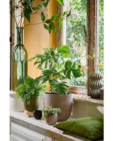 Flesvaas - Gerecycled glas - Groen/grijs