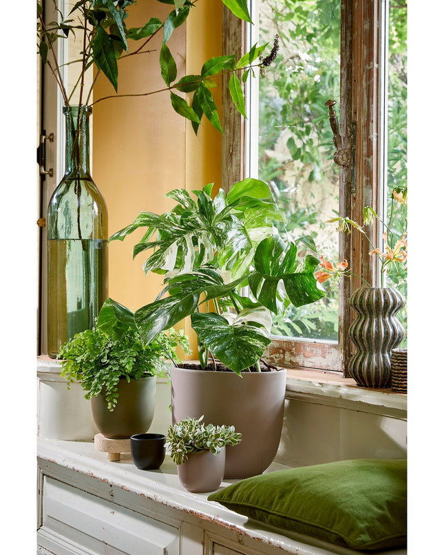 Flesvaas - Gerecycled glas - Groen/grijs