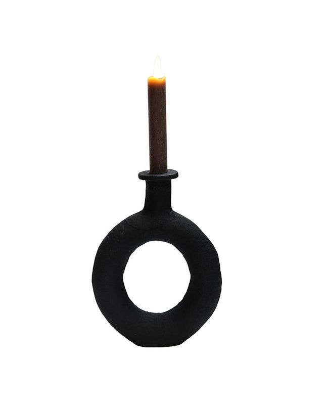 Kaarsenhouder - Rough black