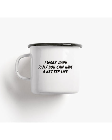 Emaille mok / Beter leven "Honden"