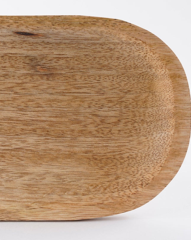 Schaaltjes met dienblad - Lichtbruin Mango hout