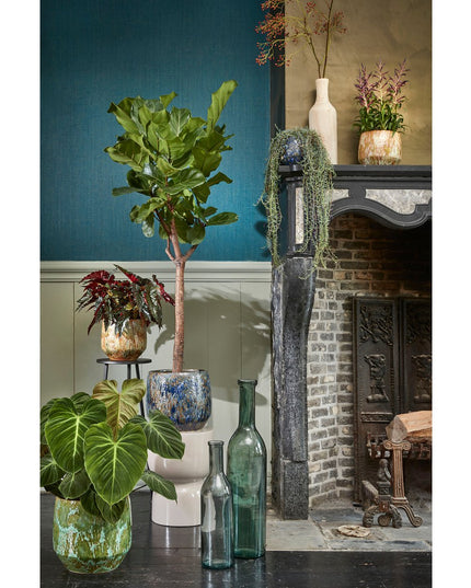 Flesvaas - Gerecycled glas - Groen/grijs