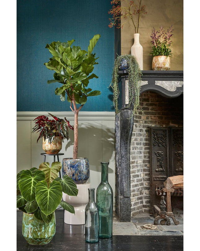 Flesvaas - Gerecycled glas - Groen/grijs