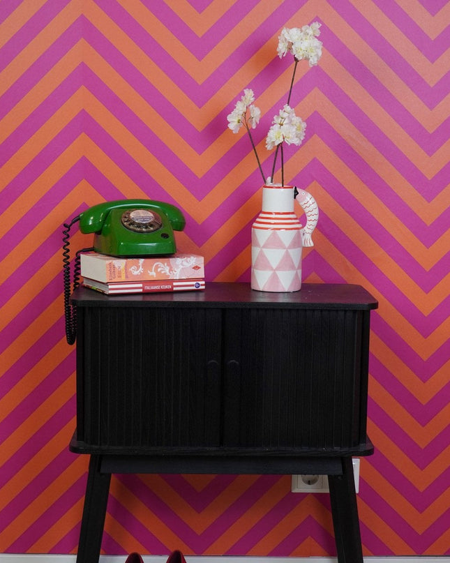 Vaas - Roze/wit/rood